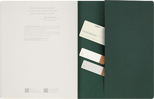 Zeszyt Moleskine Student Cahier XXL (21.6X27.9 cm) w Linie Zielony Mirt (Moleskine Student XXL Ruled Myrtle Green Soft Cover) - 8056999276881